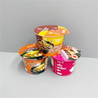 32oz 1000ml는 알루미늄 호일 종이 뚜껑을 가진 국수 컵을 주문을 받아서 만들었습니다